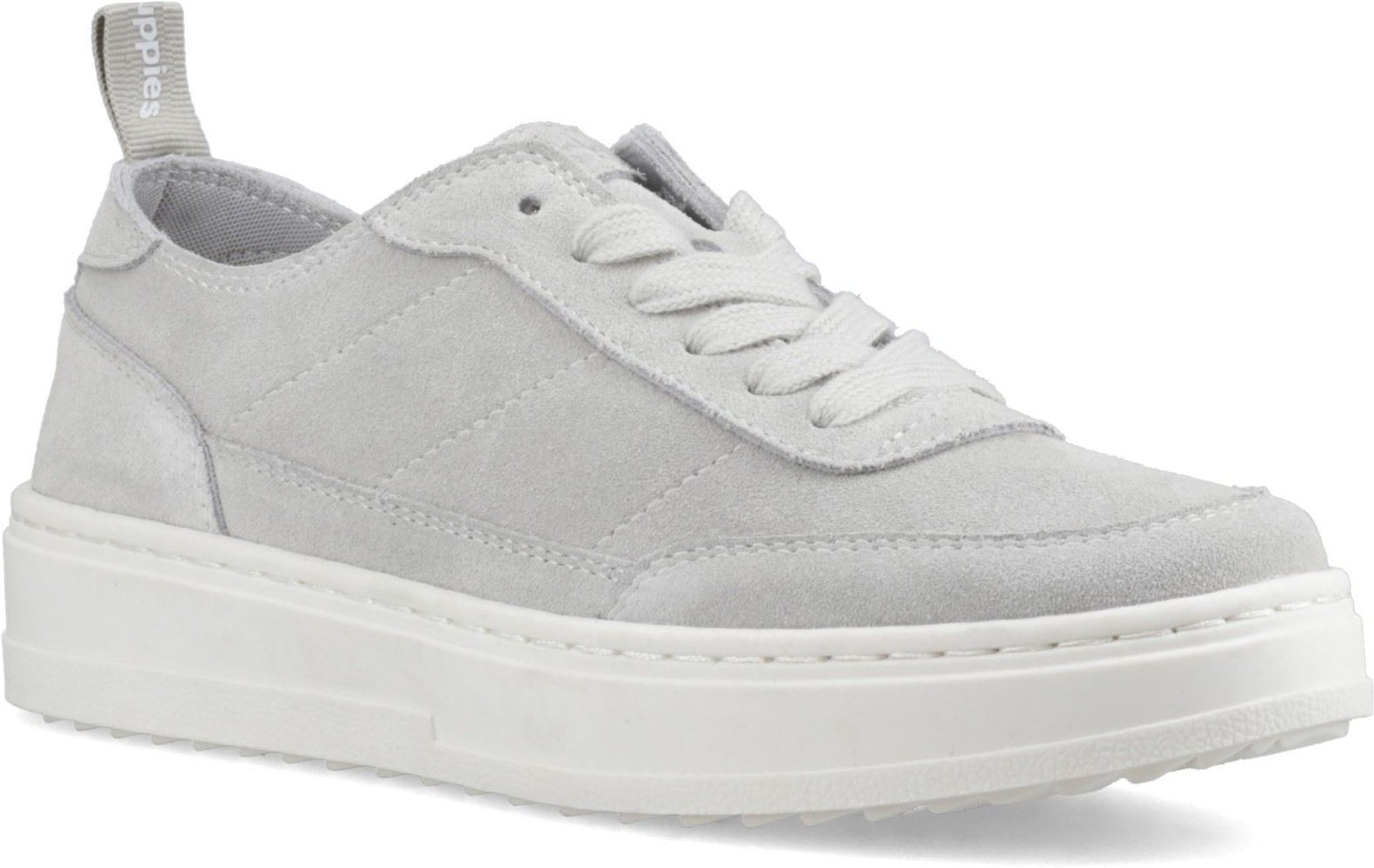 Hush Puppies Nesta Leder Damen Graue Standard-Sneaker