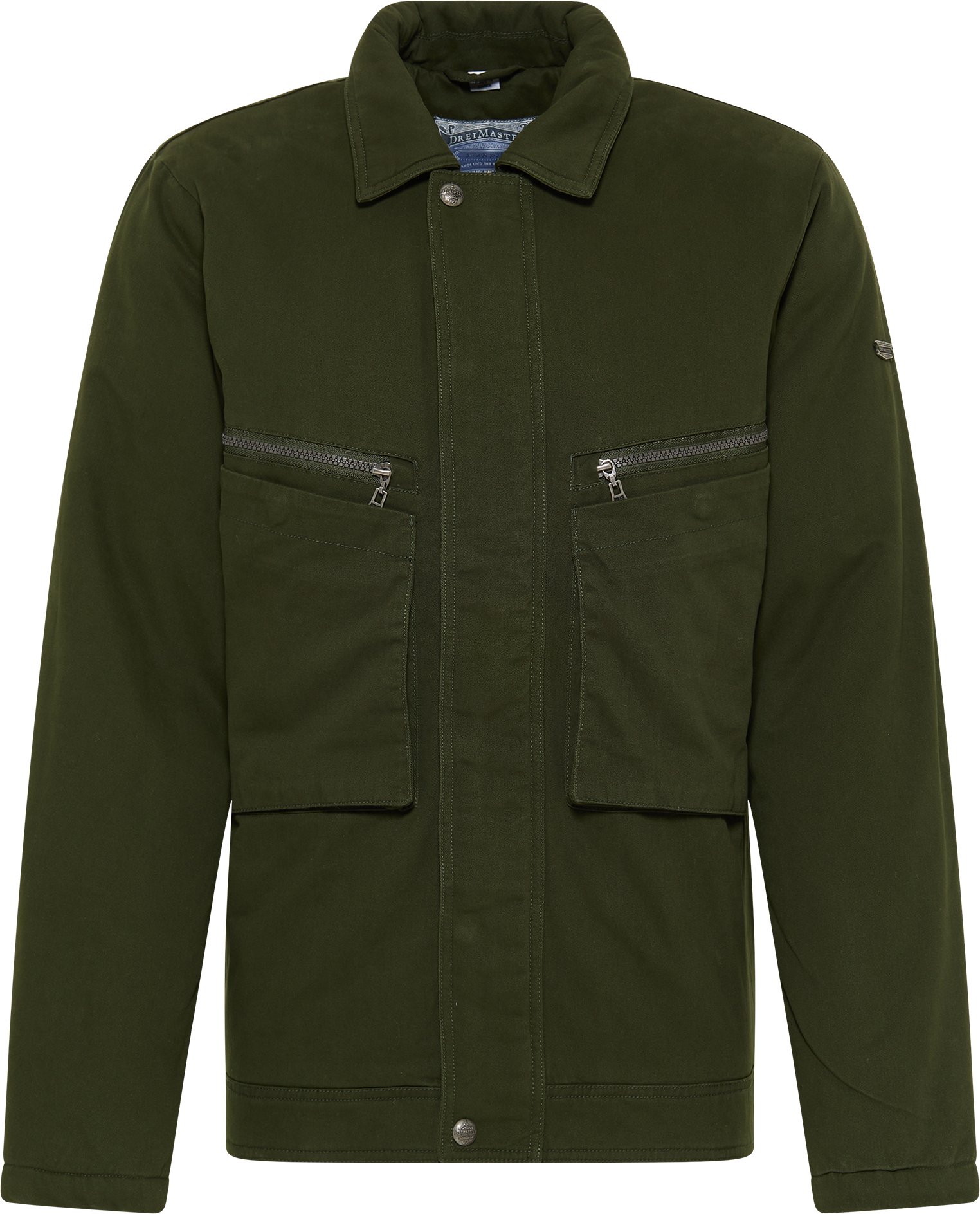 Dreimaster Winterjacke aus Baumwolle Herren tannengrün
