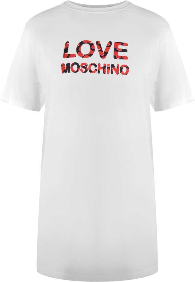 Moschino Bubble Logo Weißes T-shirt