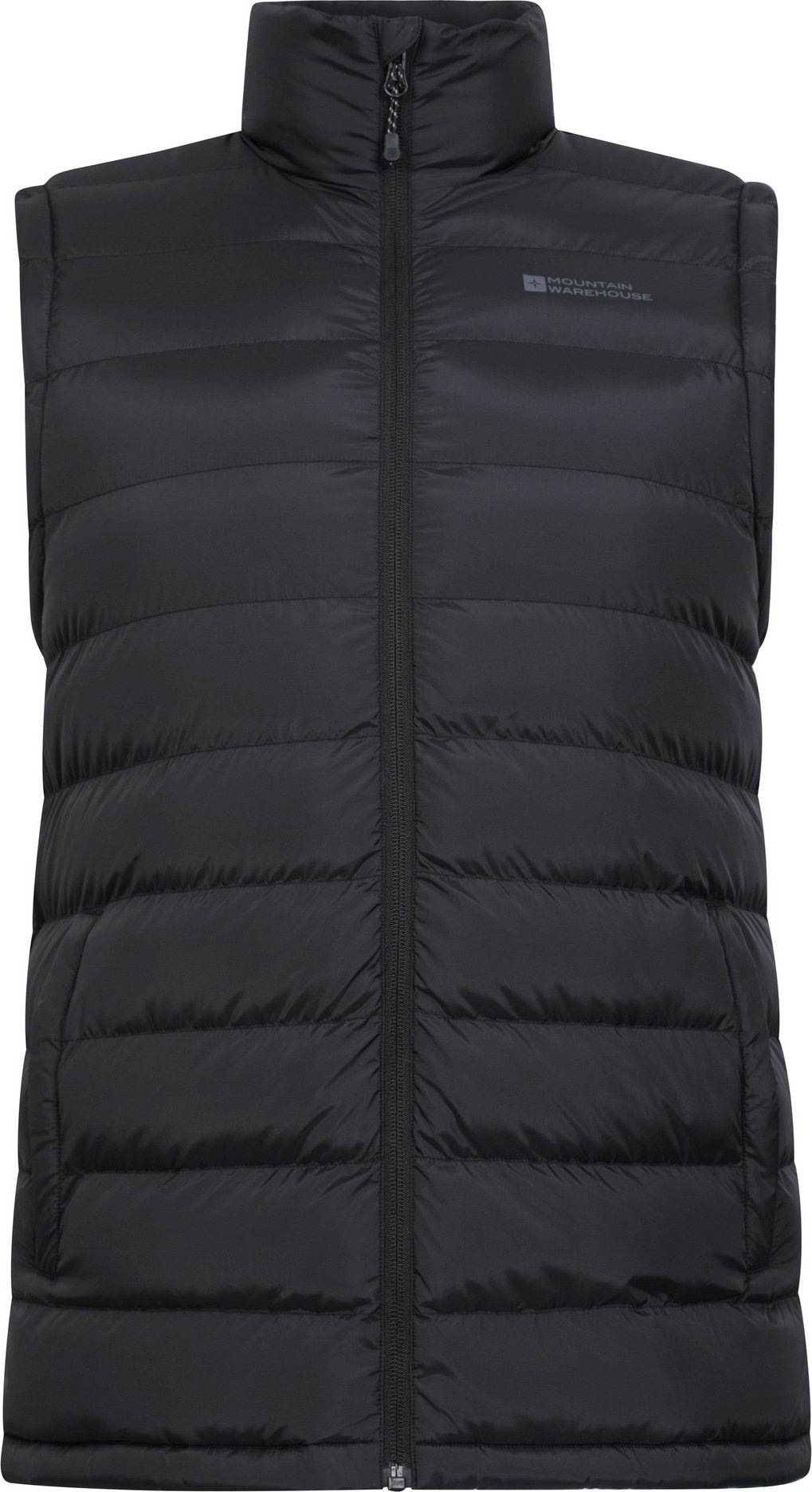 Mountain Warehouse Herren-Gepolsterte Weste Seasons mit Kunstpelzfutter (Schwarz)