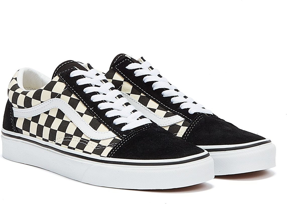 Vans Old Skool Primary Check Schwarz / Weiß Turnschuhe