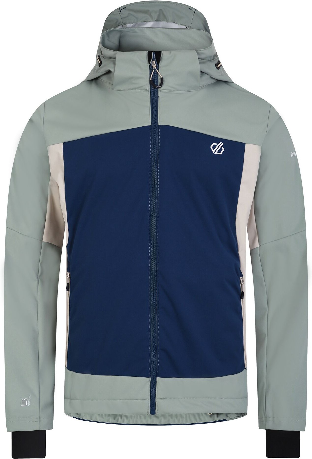 Dare 2B - "Mountaineer" Softshelljacke für Herren (Dunkel-Jeansblau/Lilienblatt Grün)