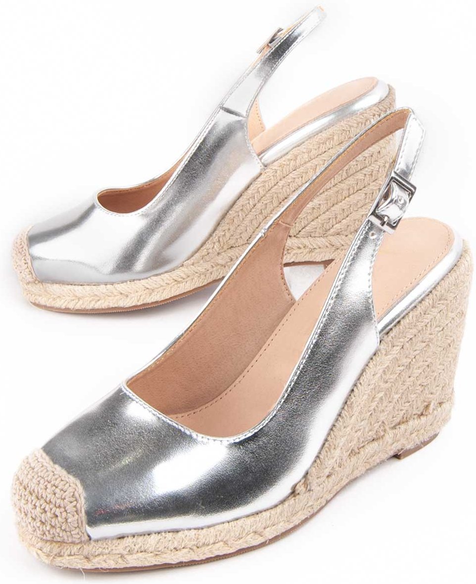 Montevita Wedge Espadrille Balenci5 Silber