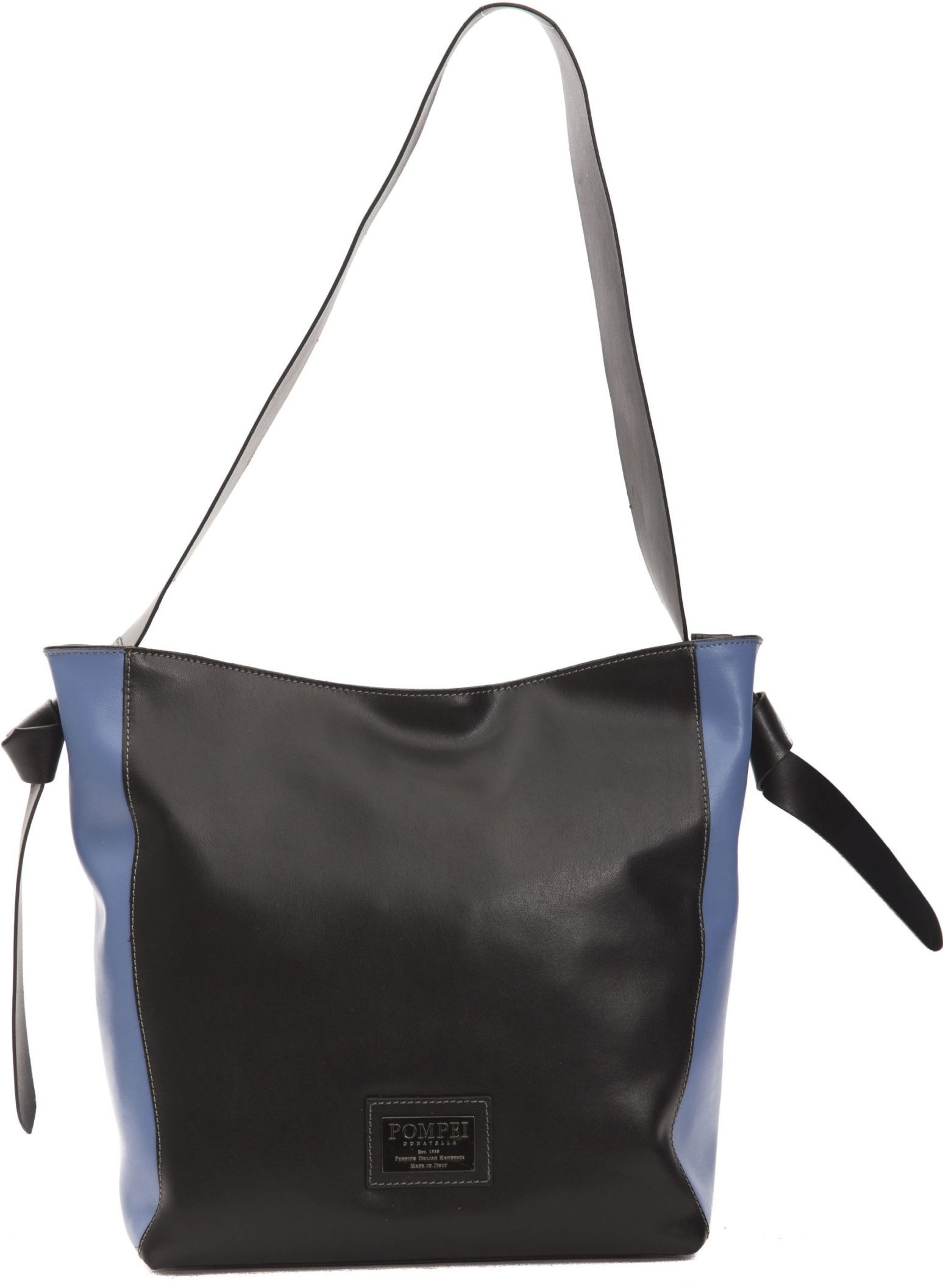 Pompei Donatella Sac à bandoulière en cuir noir pour femmes