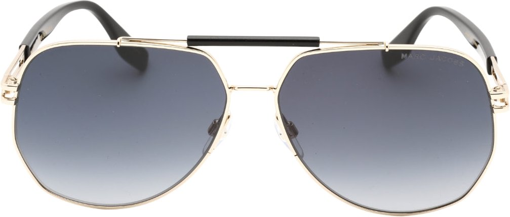 Marc Jacobs Herren Sonnenbrille Mit Dunkelgrauen Sf-gläsern Und Goldenen Gläsern