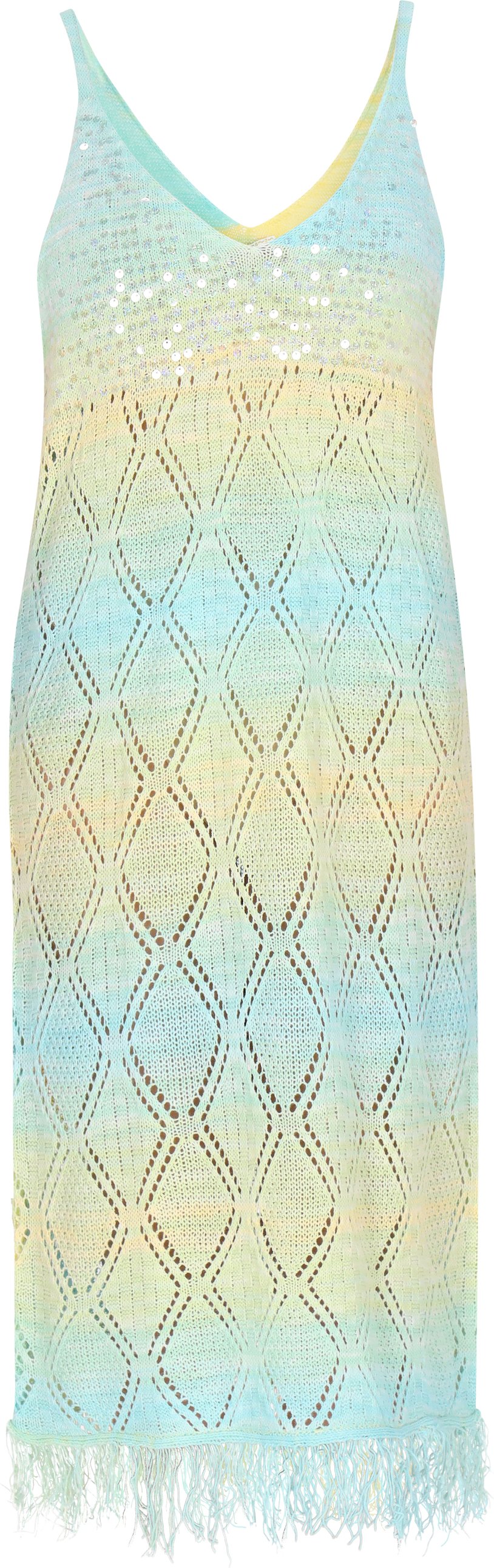 IZIA Kleid Frauen grün mehrfarbig