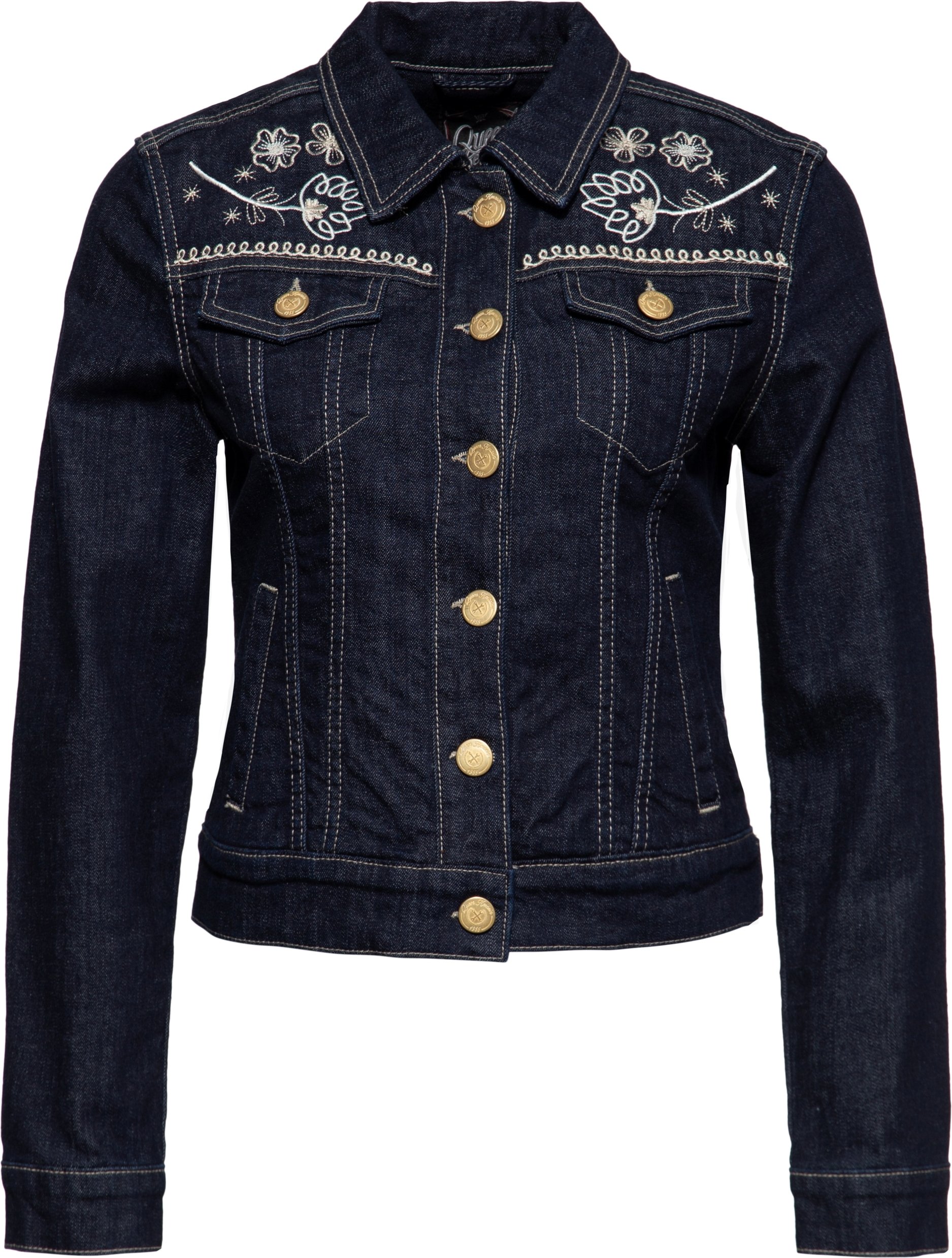 Queen Kerosin Damen Western Jeansjacke Denim