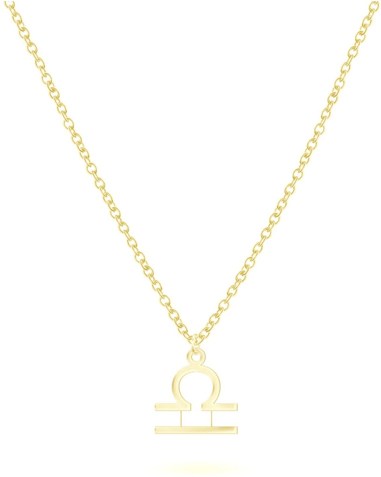 BEKA&BELL Anhänger mit Kette 925-Sterling Silber vergoldet Glänzend 42cm Waage