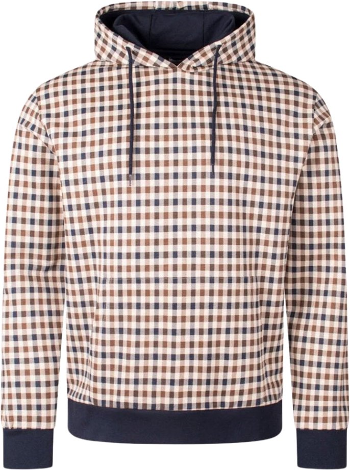 Aquascutum Active Iconic Club Check Beige Hoodie