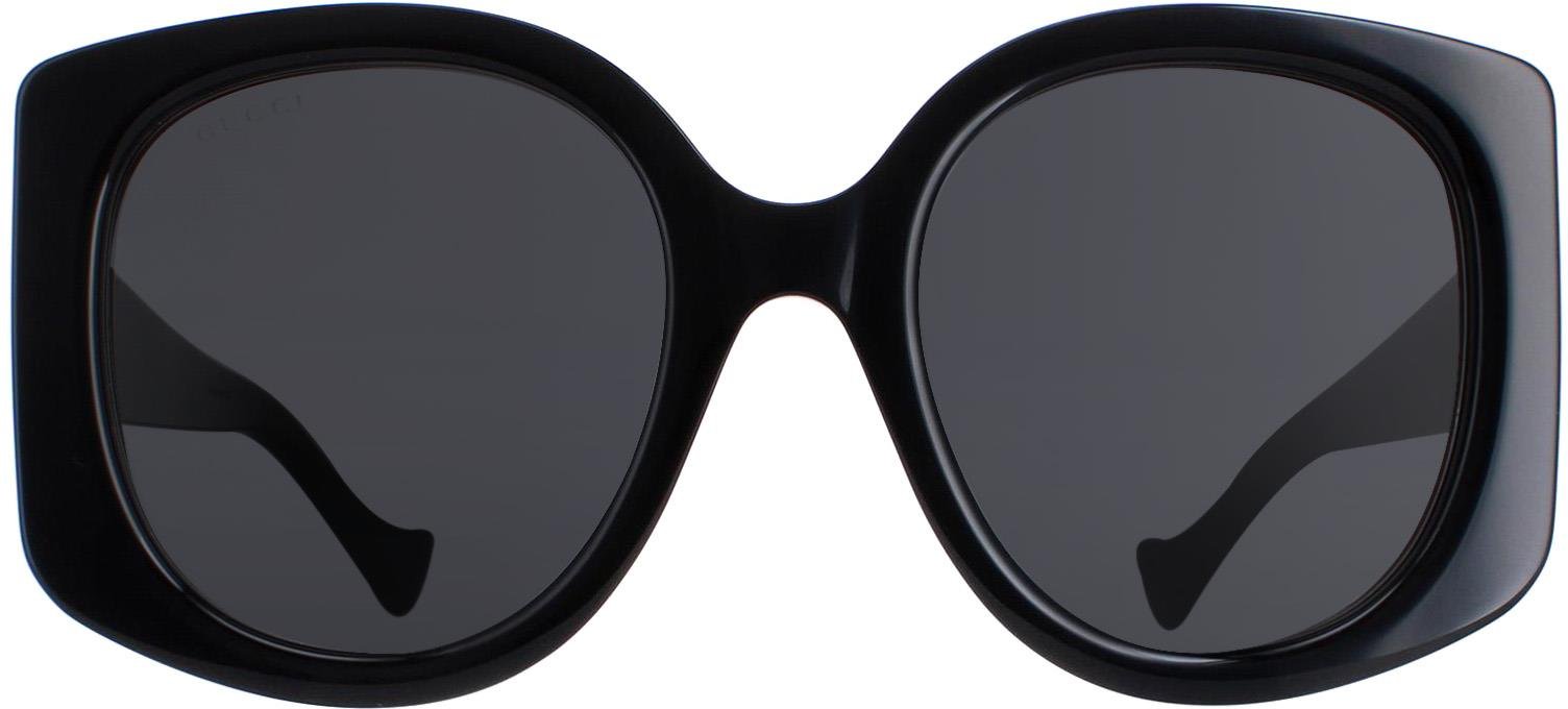 Gucci Rund Damen Schwarz Grau GG1257S