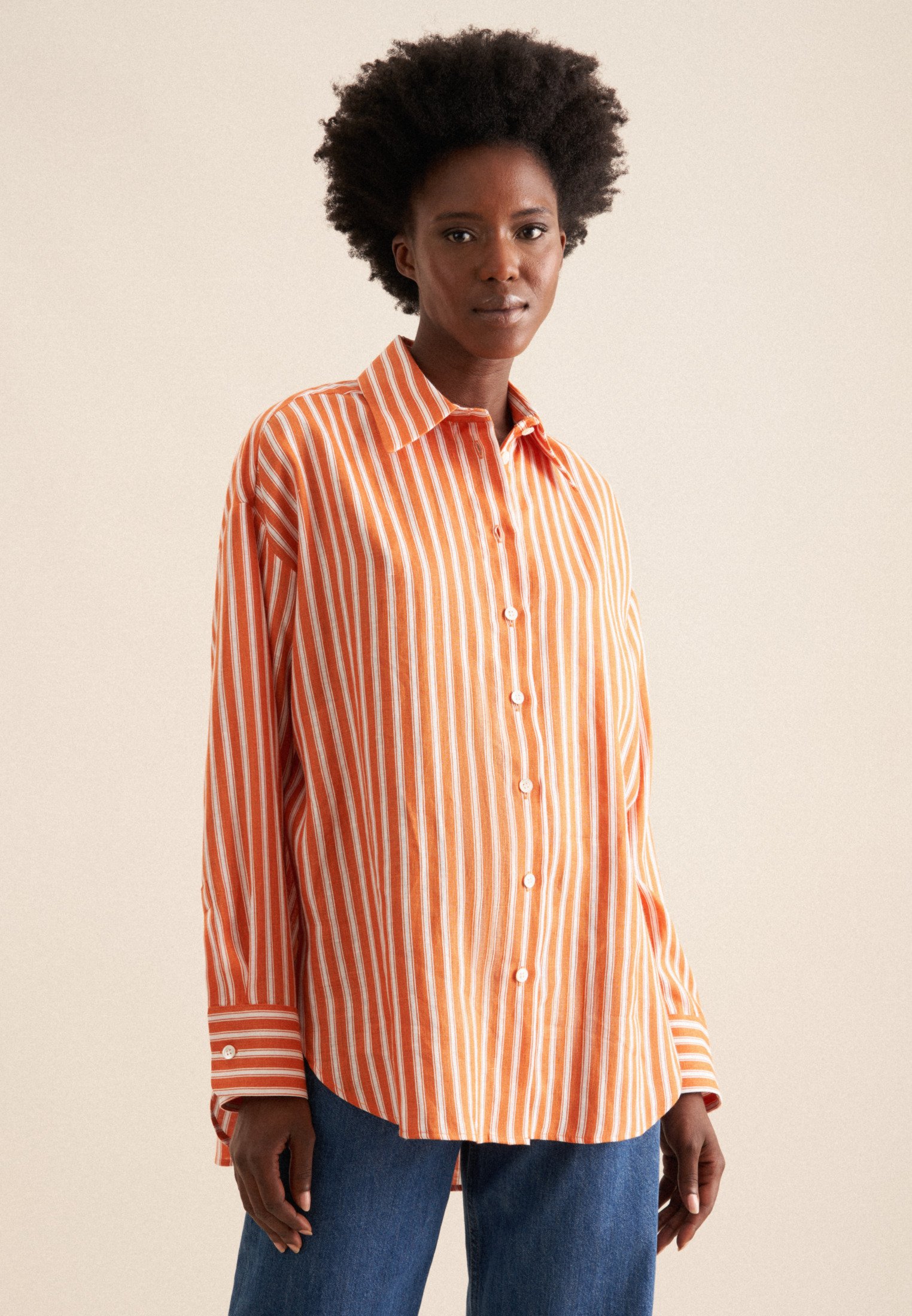 Thumbnail - Longbluse Damen Orange
