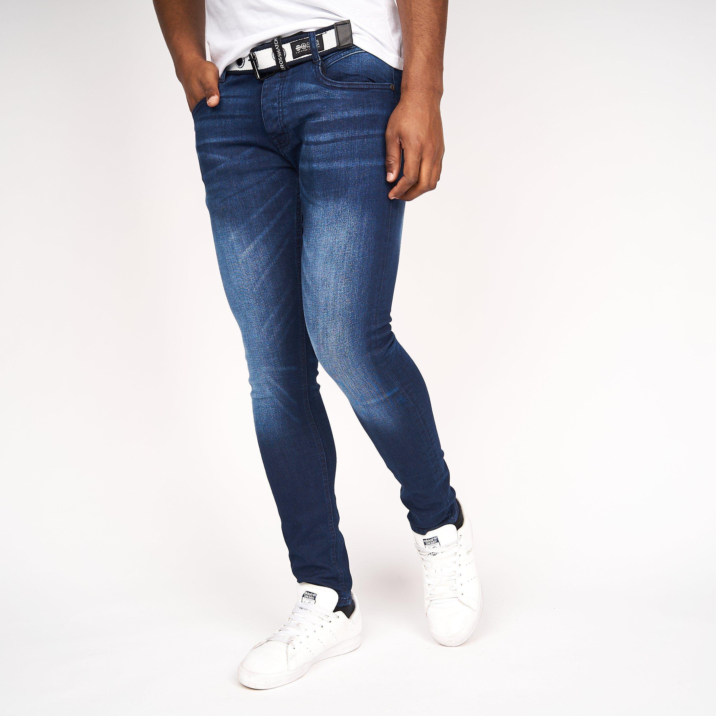 Crosshatch - "Barbeck" Jeans für Herren (Dunkle Waschung)
