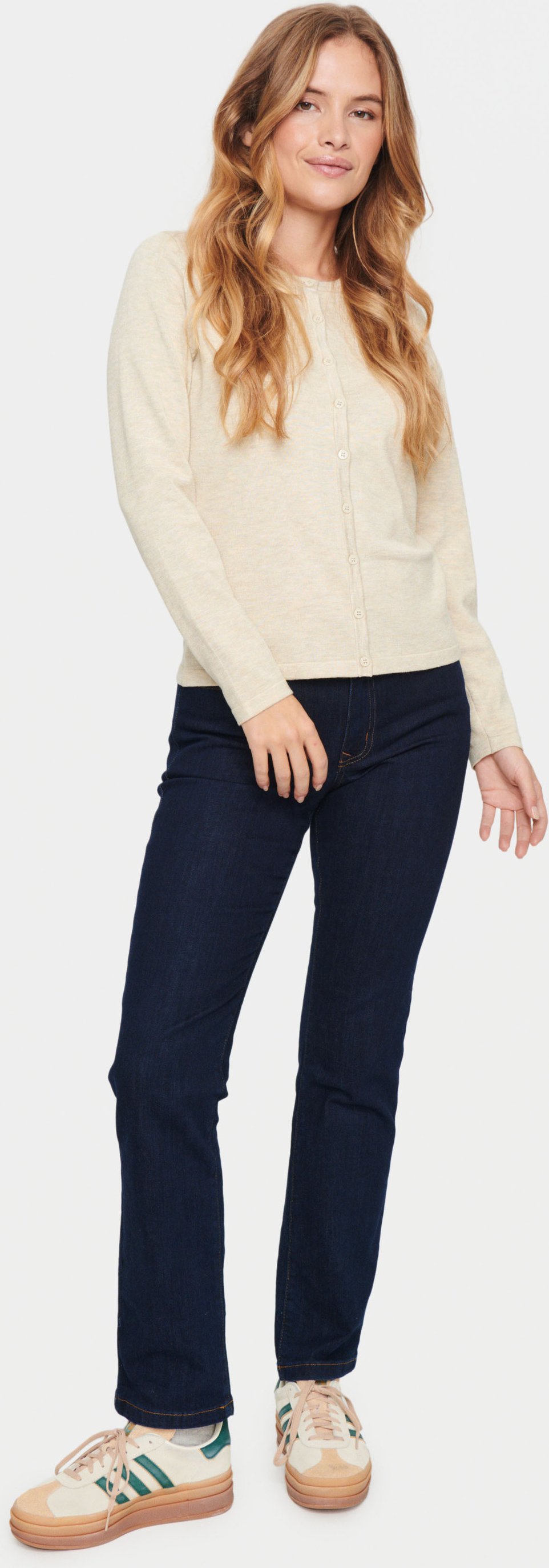 Strickjacke Classic fit cream