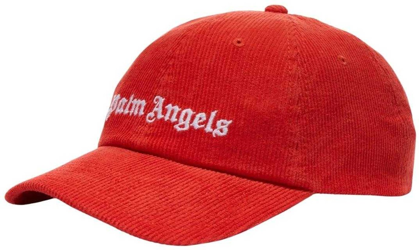 Palm Angels Logo Cord-Pak Baseballkappe (Rot)