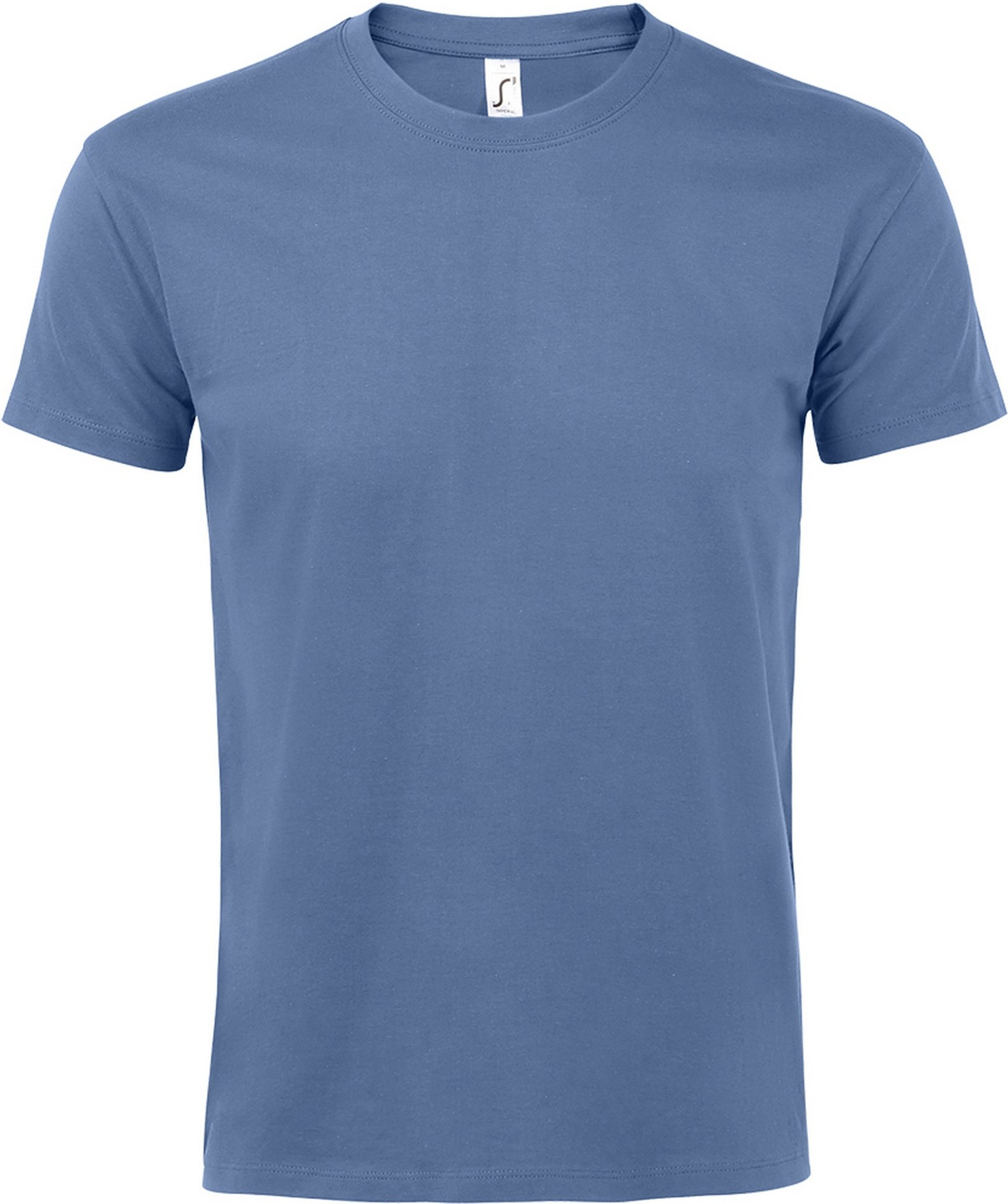 Thumbnail - SOLS Herren Imperial Heavyweight Kurzarm T-Shirt (Blau)