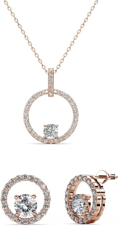 Desiree Set und Box - Rose Gold und Kristall