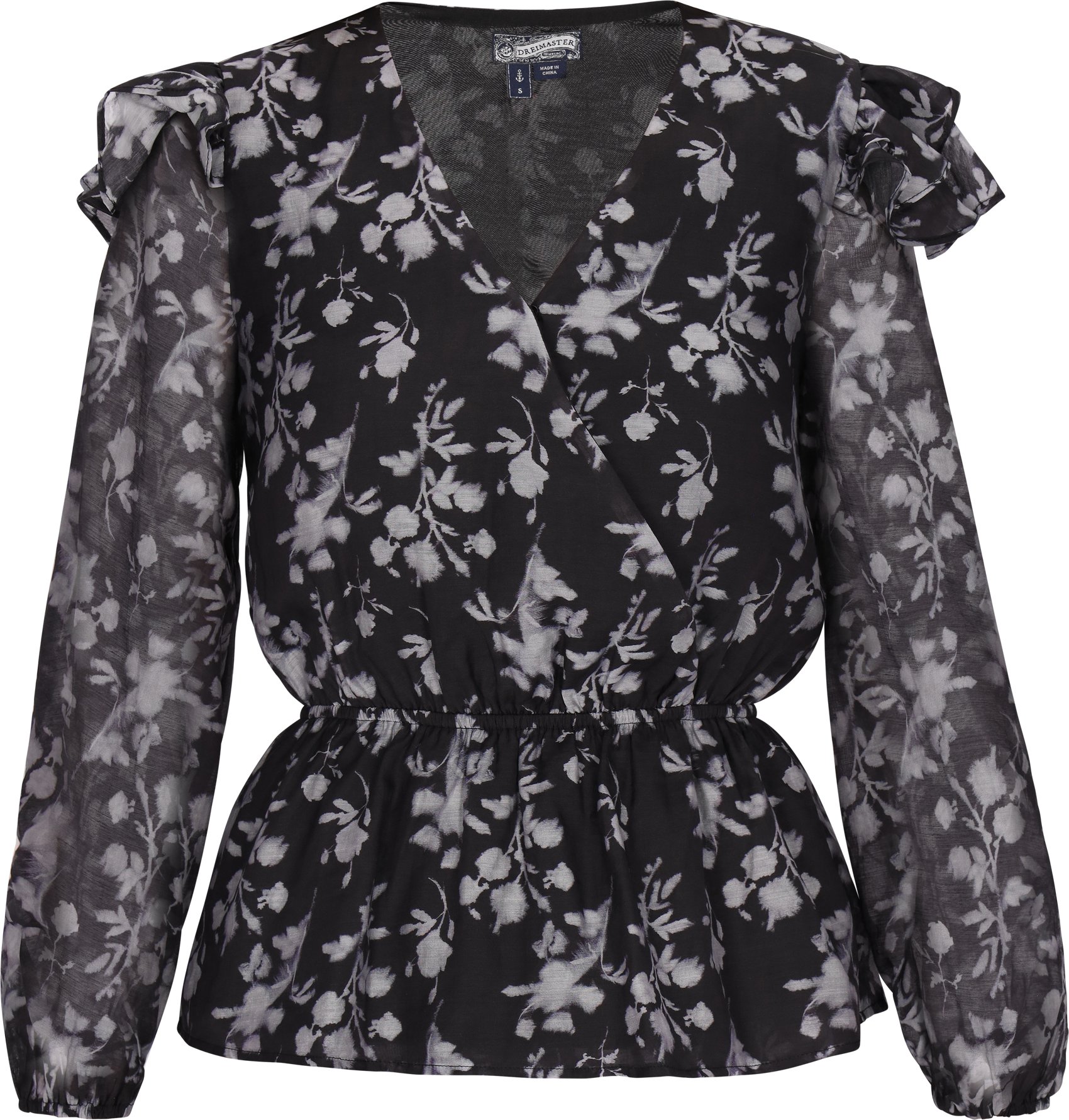 Dreimaster Bluse Damen Schwarz