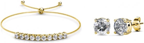 Mary Crystal Mia Set - Gold und Kristall