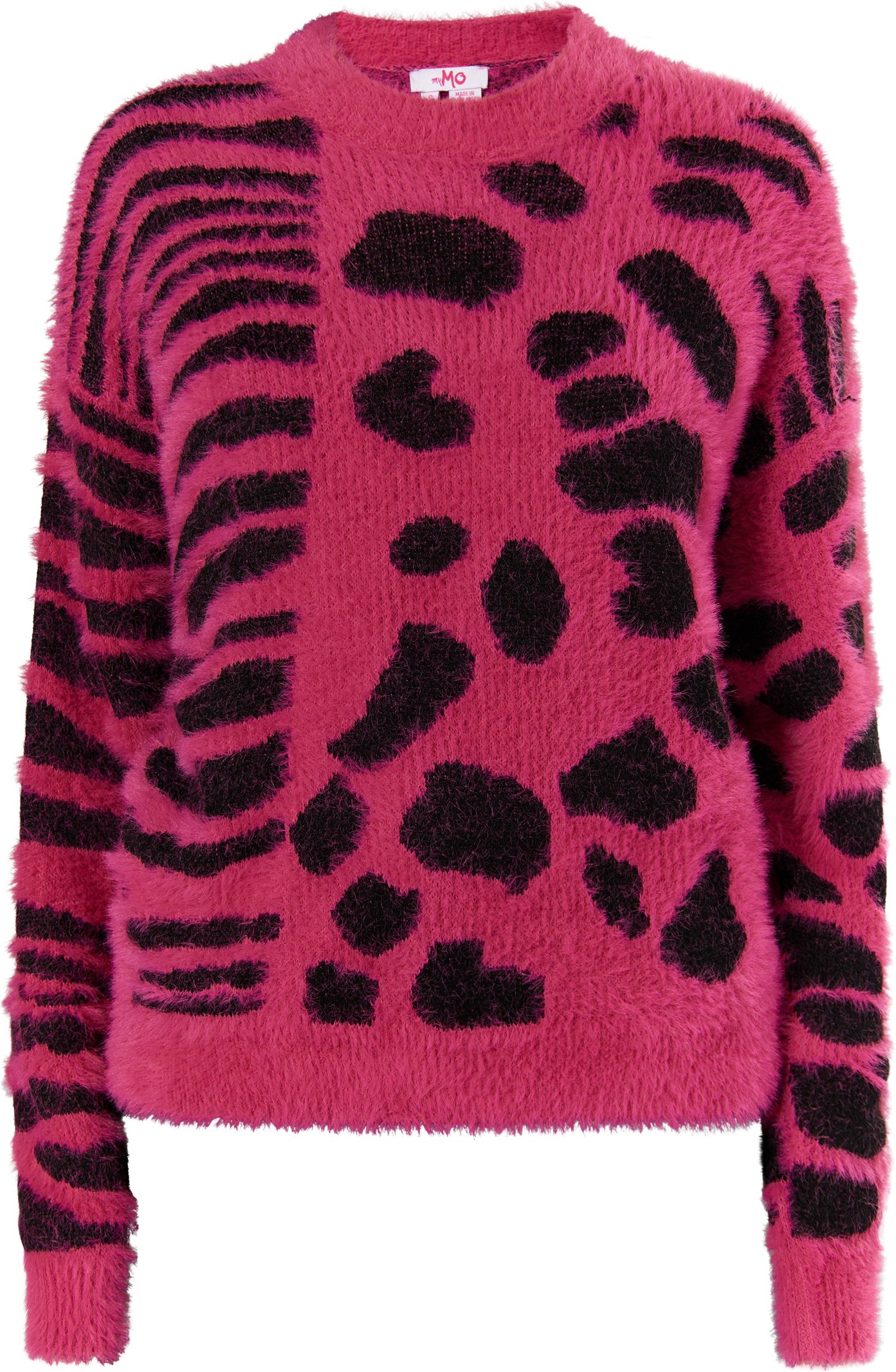 Mymo Strickpullover Damen Rosa