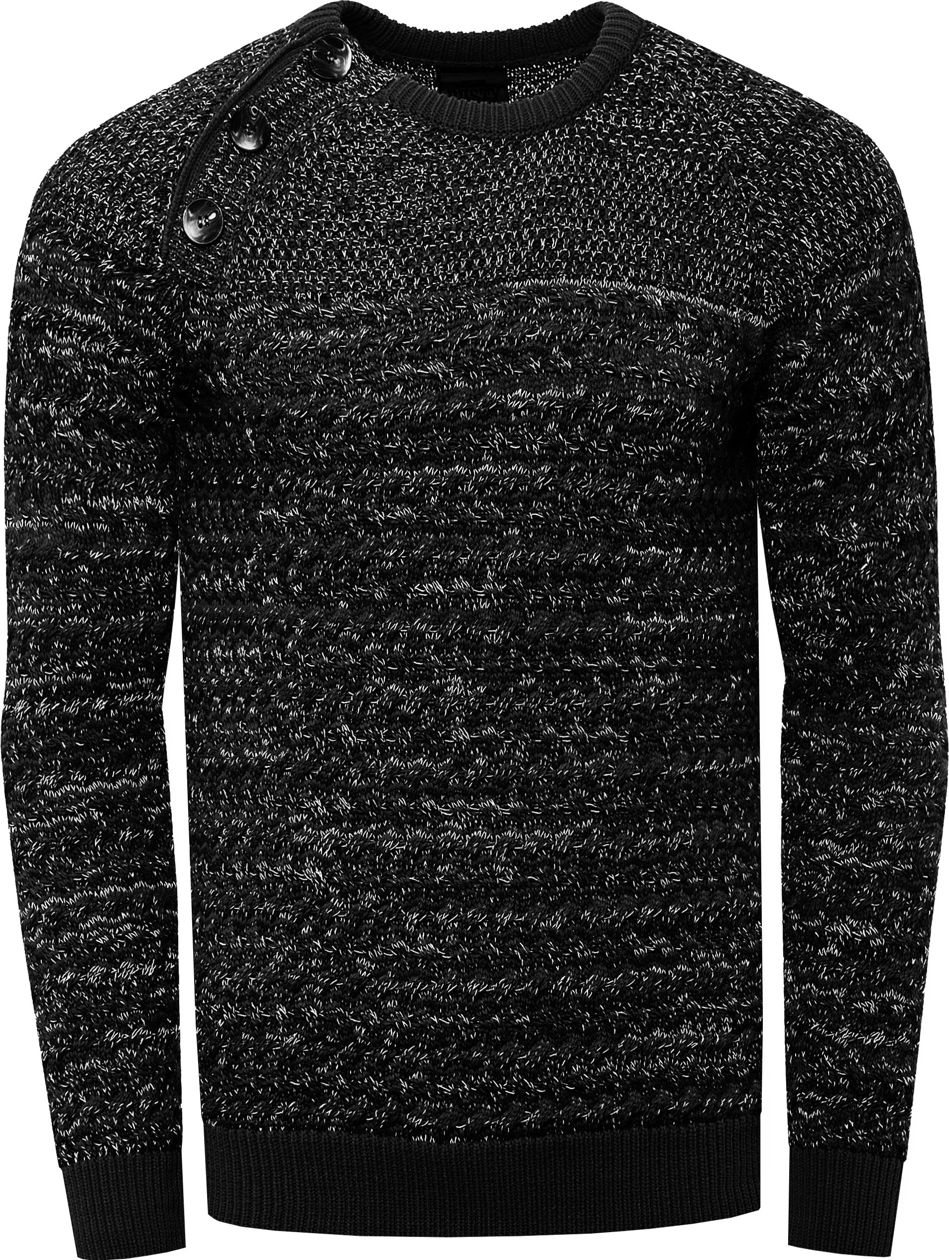 Thumbnail - Side Button-Placket Rundhals-Pullover