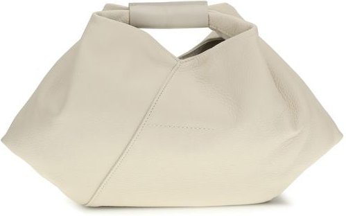 MM6 Weiße Kalbsleder Bos Taurus Handtasche