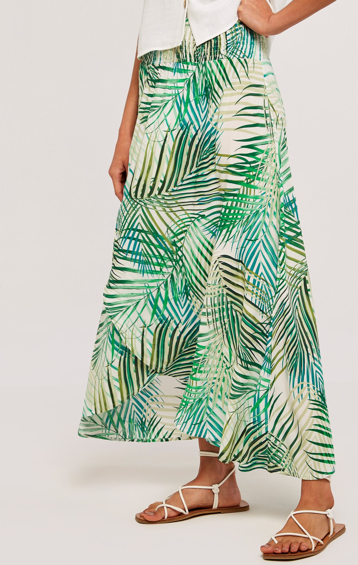 Apricot Rock mit tropischem Muster