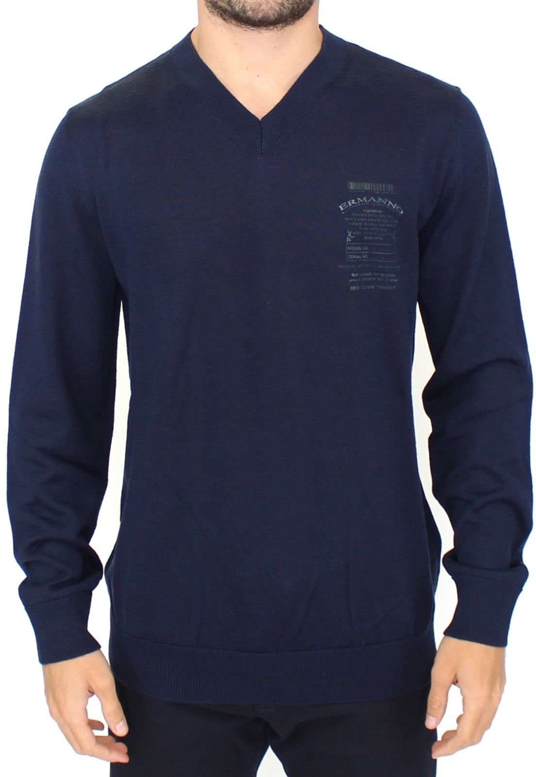 V-Ausschnitt Merinowollpullover