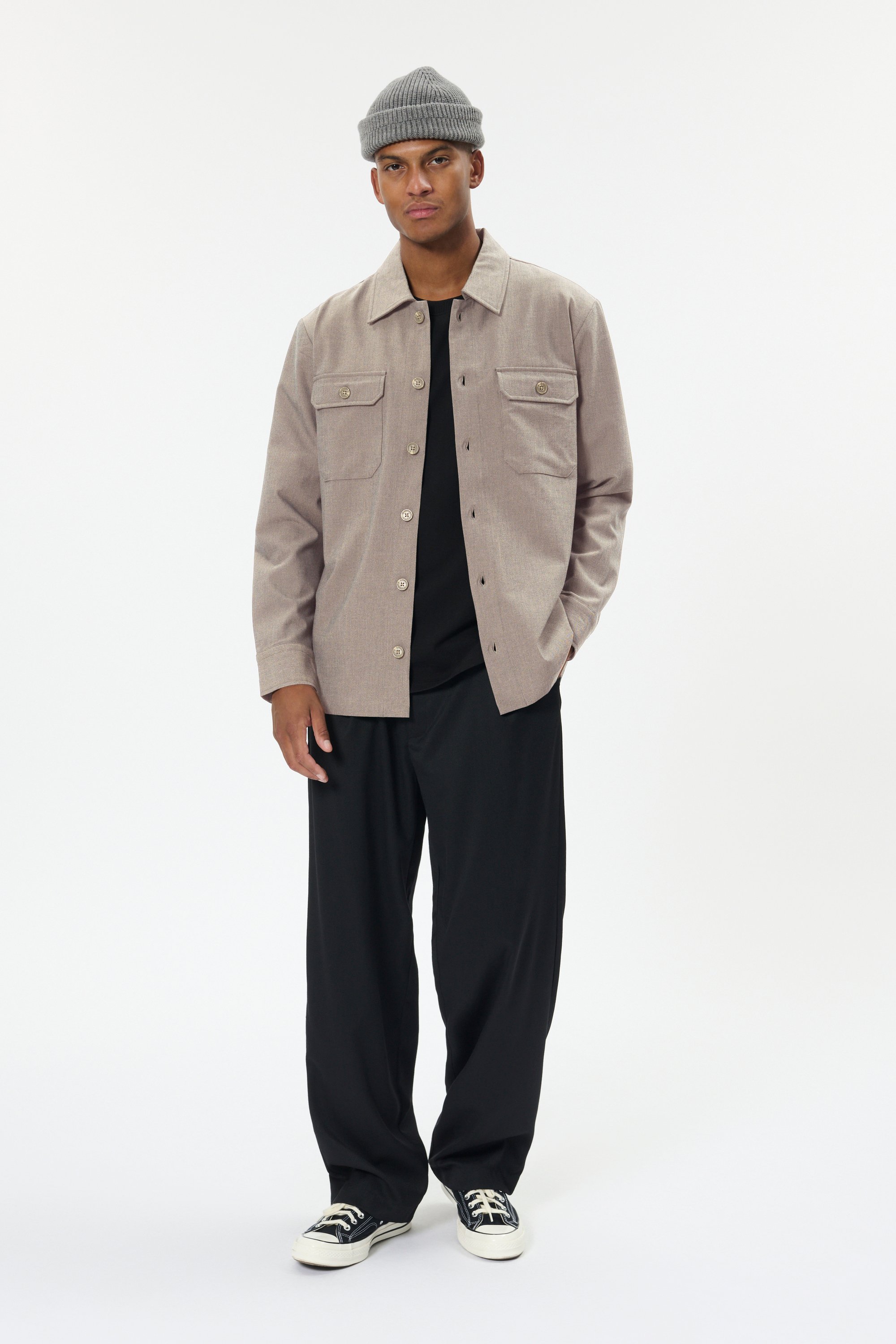 Overshirts MAdamo Overshirts Gerade Passform grey