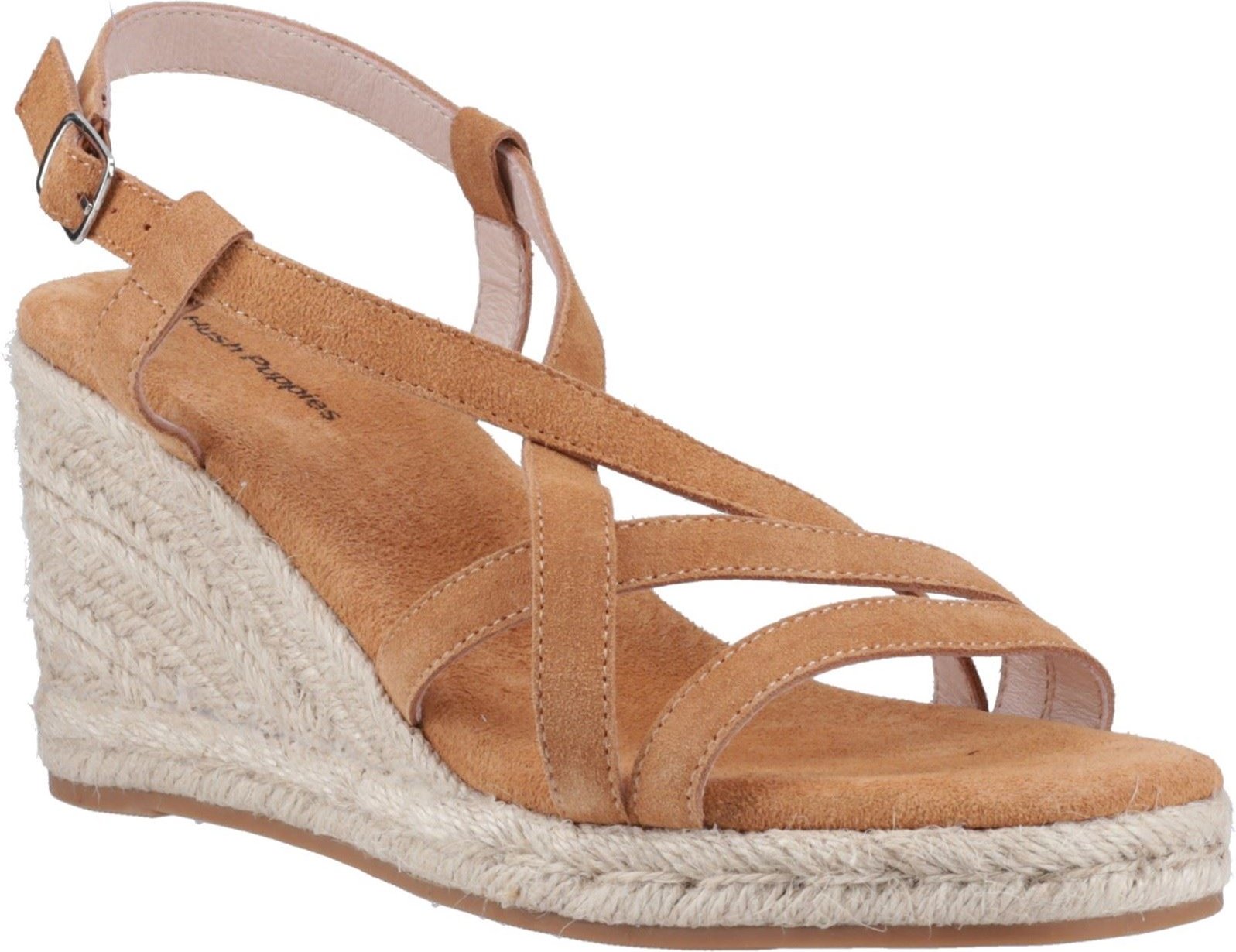 Hush Puppies Jenny Espadrille Wedge Wildleder Damen Tan Wedges