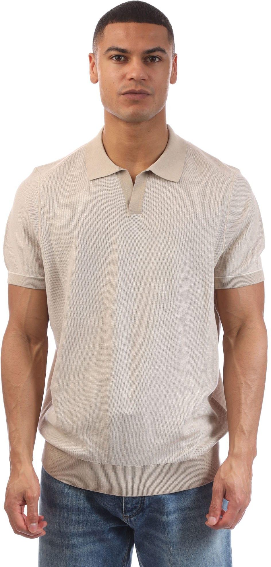 Boss - "H-Jianluca" Poloshirt für Herren, Johnny Kragen (Weiß)