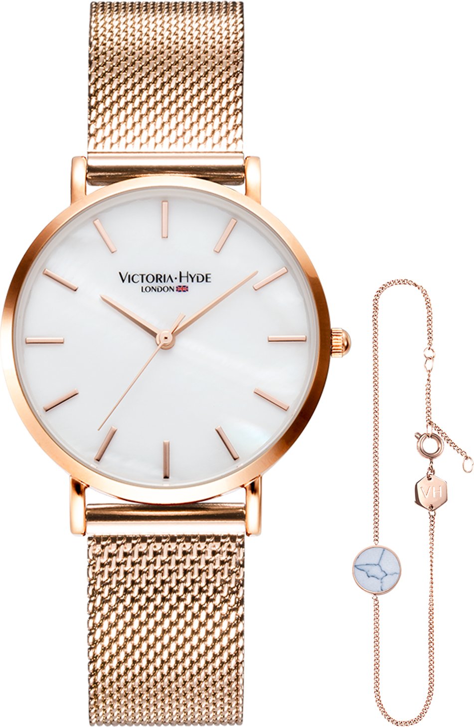 VICTORIA HYDE Set cadeau montre Seven Sisters or rose