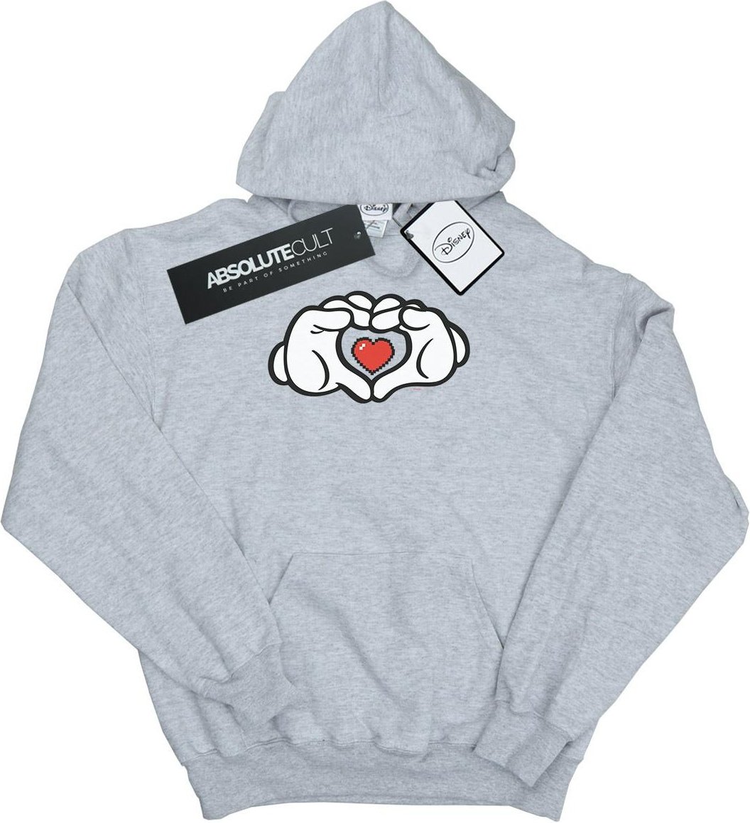 Disney - "Mickey Mouse Heart Hands" Kapuzenpullover für Herren (Grau)