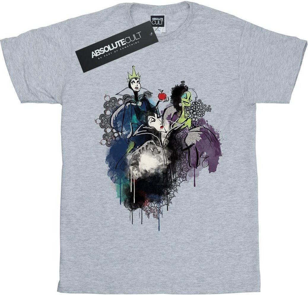 Disney - "Villains Sketch" T-Shirt für Damen (Grau)