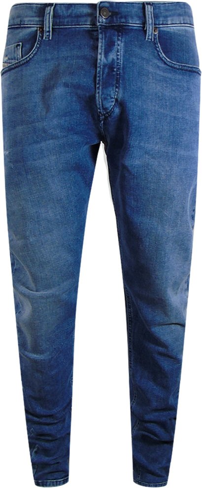 Diesel Tepphar-x Jeanshose Mit Braunem Badge In Blau