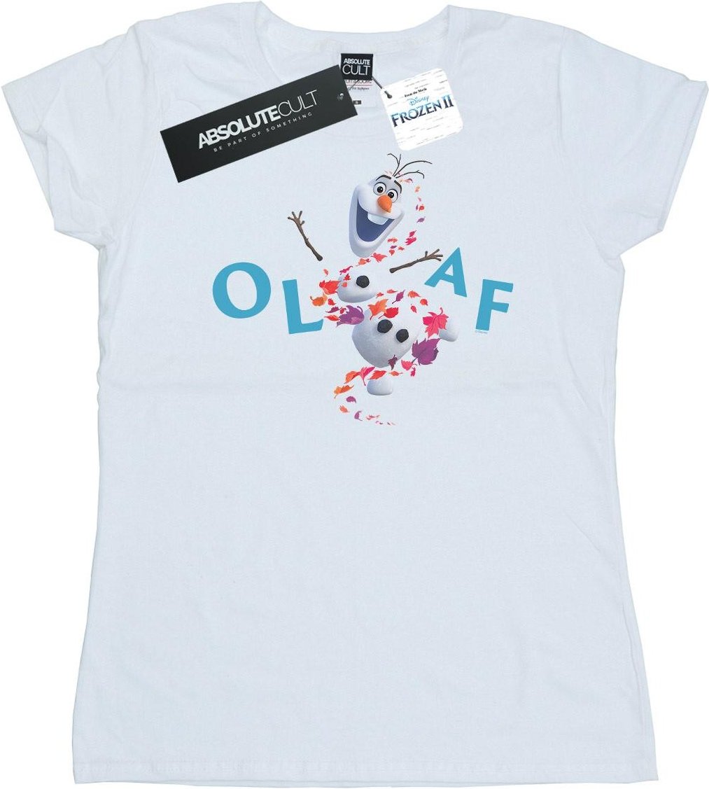 Disney - "Frozen 2 Olaf Leaf Jump" T-Shirt für Damen (Weiß)
