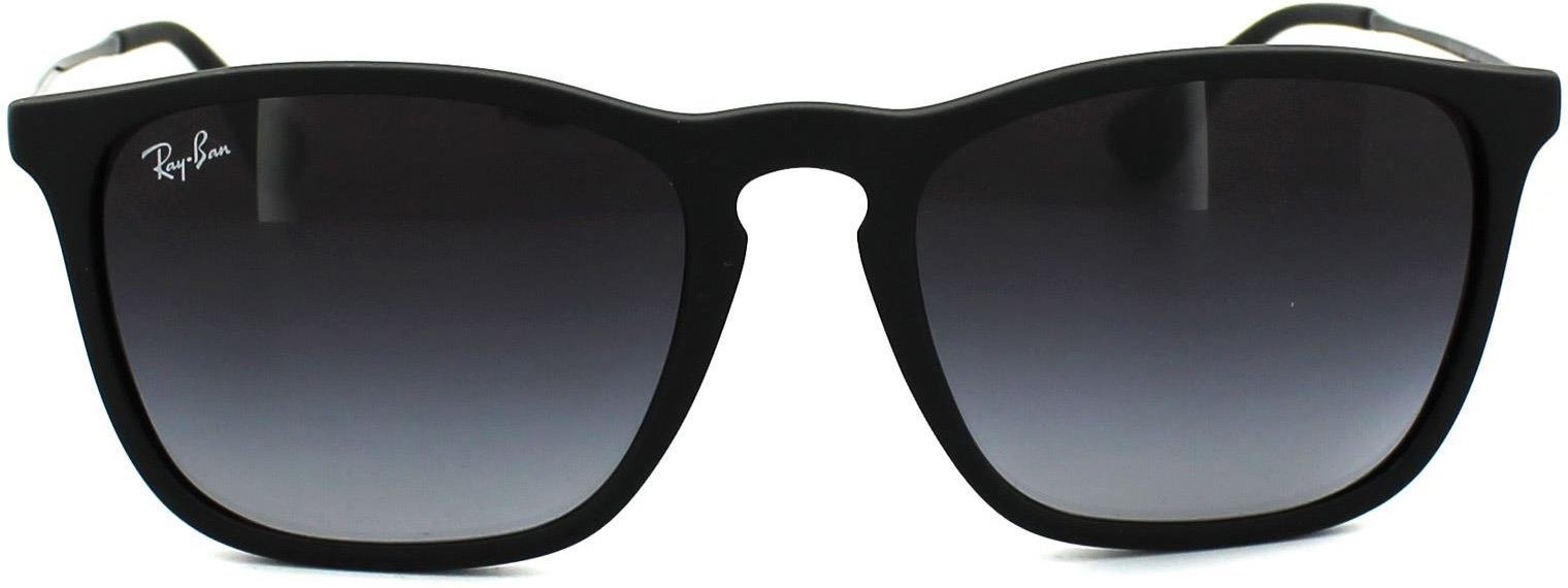 Thumbnail - Ray-Ban Runde Herren Gummi Schwarz Gradient Grau Sonnenbrille