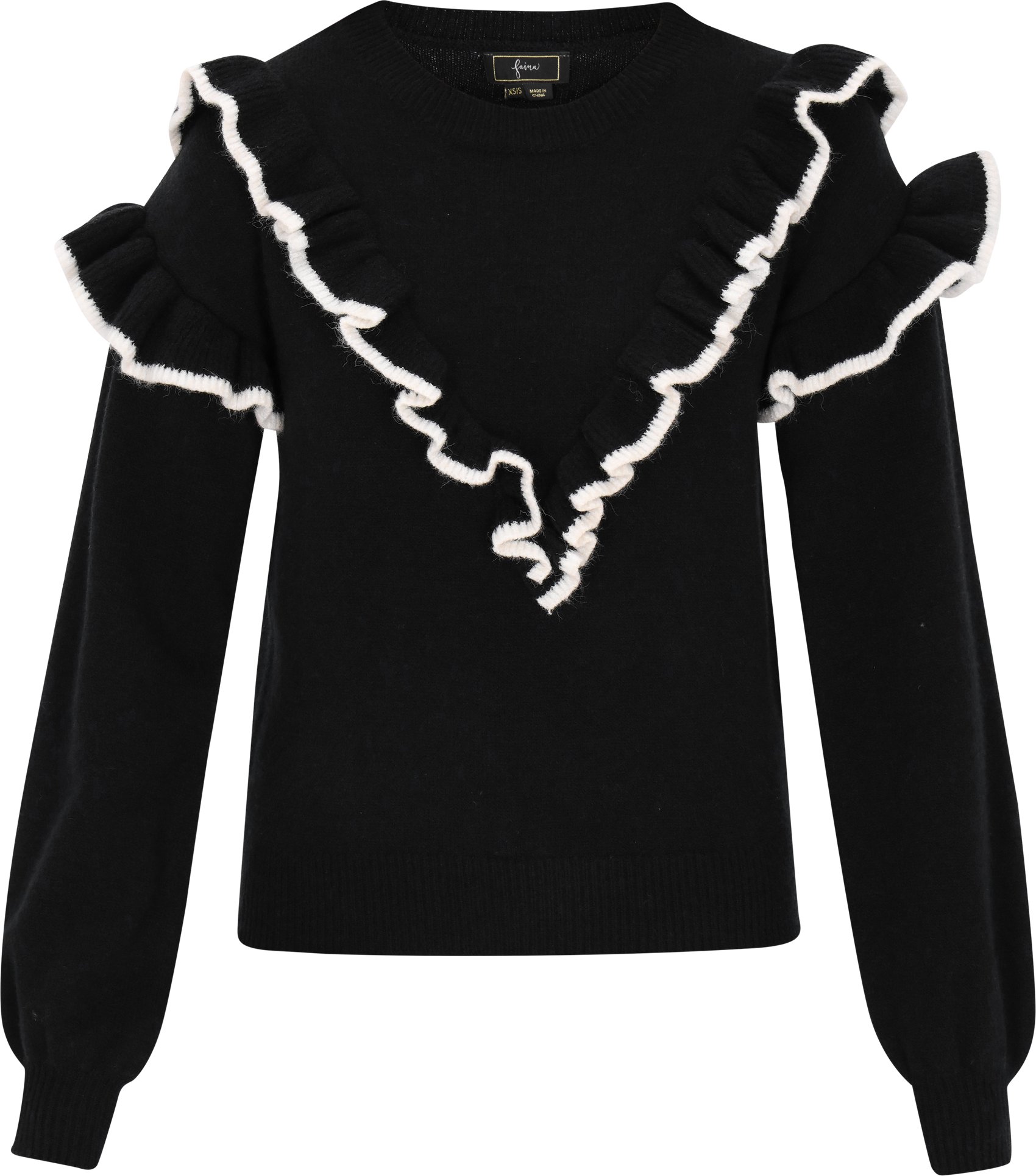 Faina Pullover Frauen schwarz-weiß