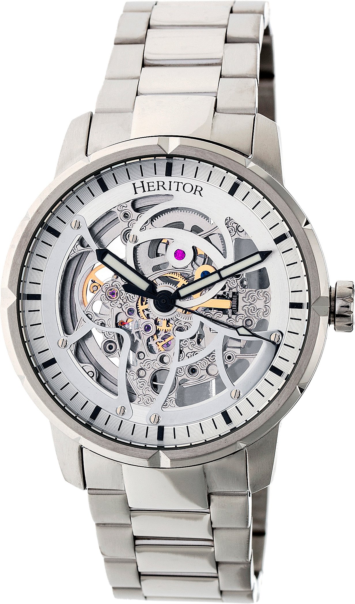 Heritor Automatikuhr Ryder Skelettiertes Zifferblatt Armbanduhr