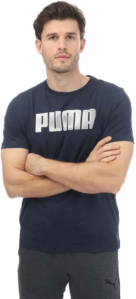 Puma - "Sportstyle" T-Shirt Logo für Herren (Marineblau)