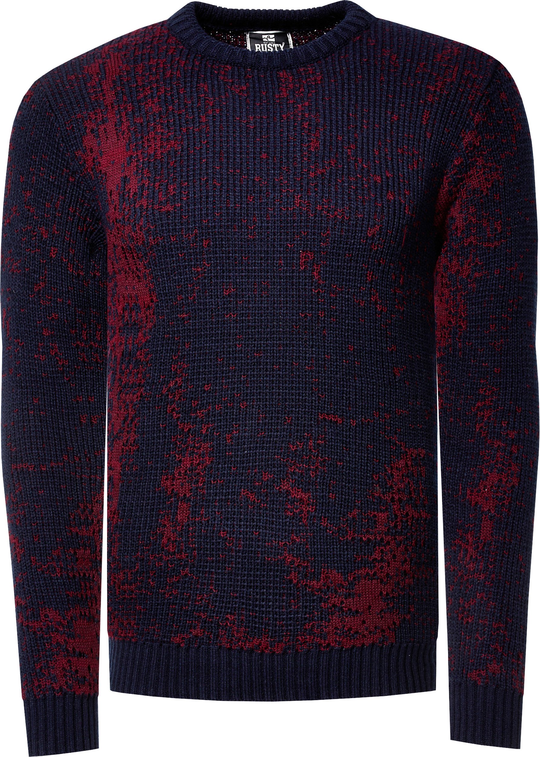 Thumbnail - 2 Farbiger Feinstrick Rundhals-Pullover