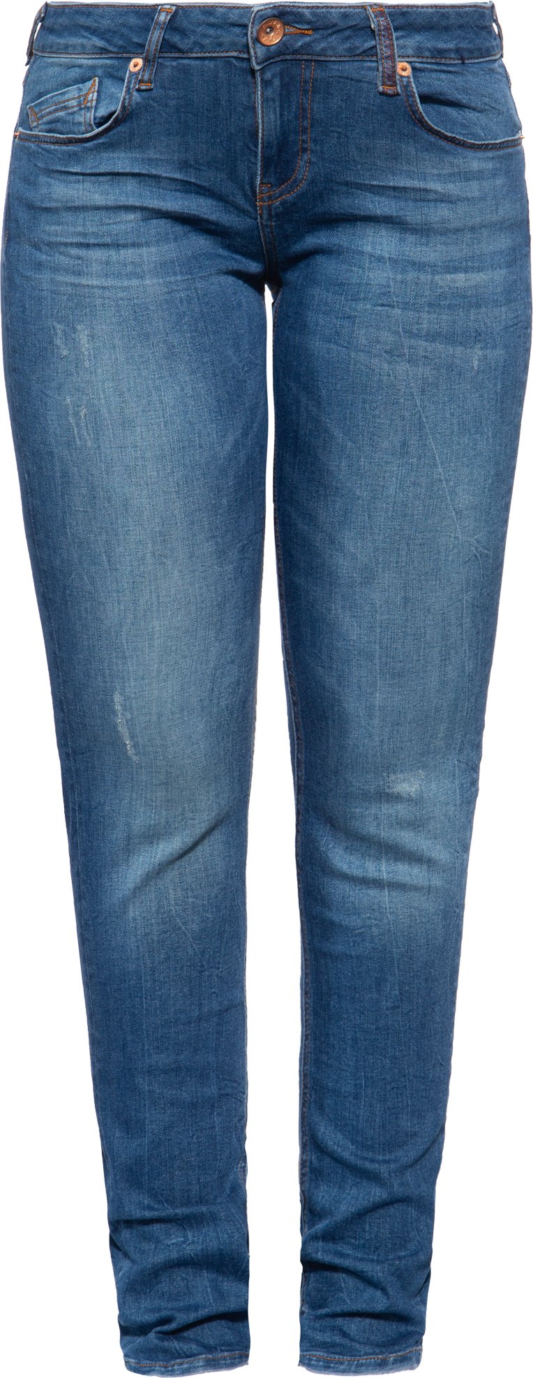 Amor, Truth & Trust Damen ATT JEANS 5-Pocket Jeans mit legeren Waschungen Belinda dunkelblau