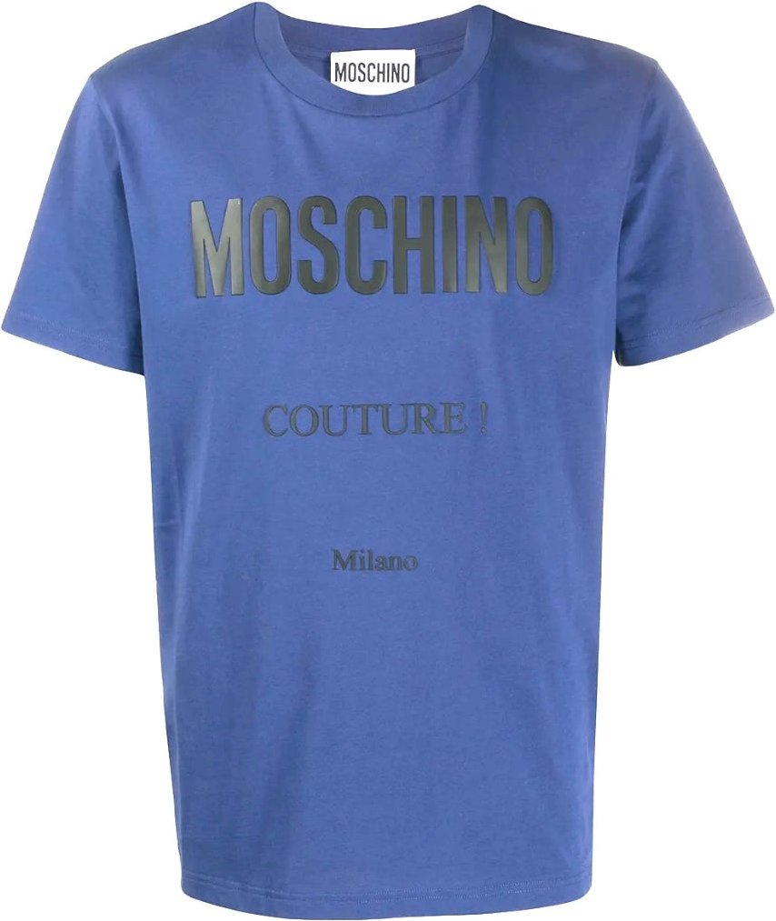 Blaues T-shirt Von Moschino Couture Milano