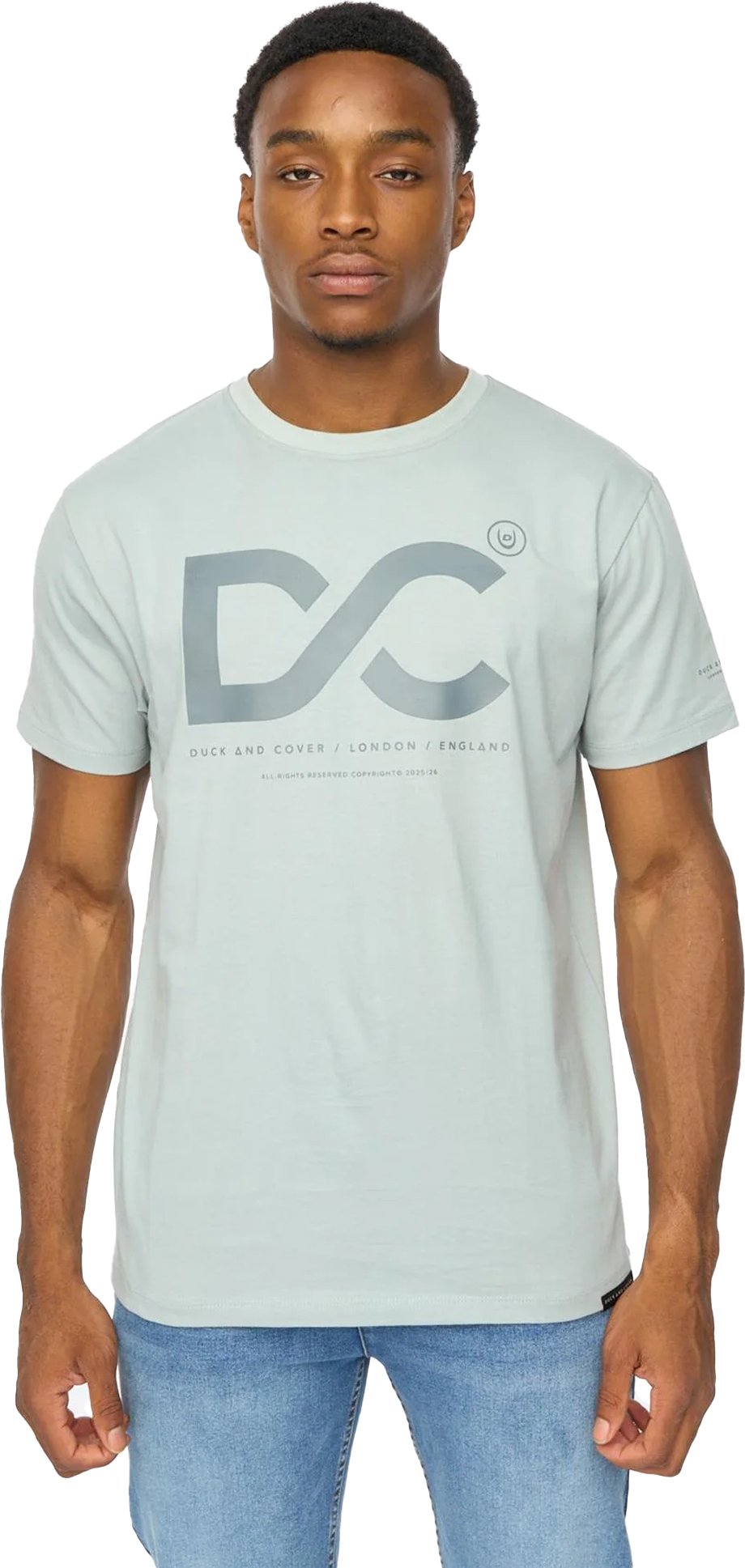 Duck and Cover - "Polymoore" T-Shirt für Herren, Schwer (Stahlblau)