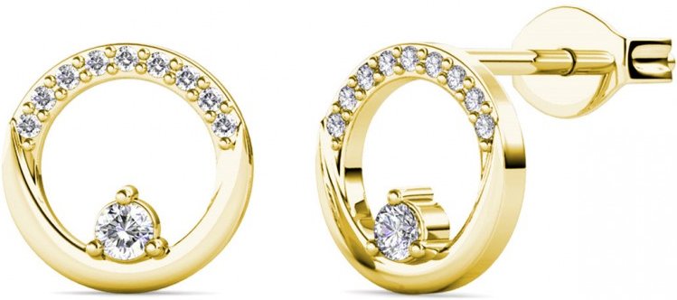 Clarine Ohrringe - Gold und Kristall