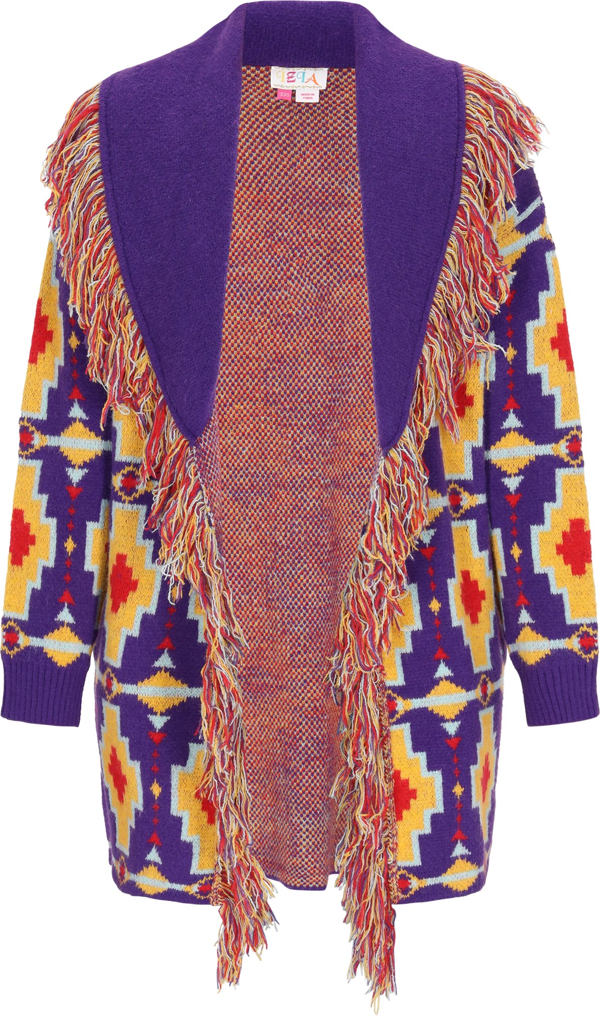 IZIA Strickjacke Frauen violett mehrfarbig