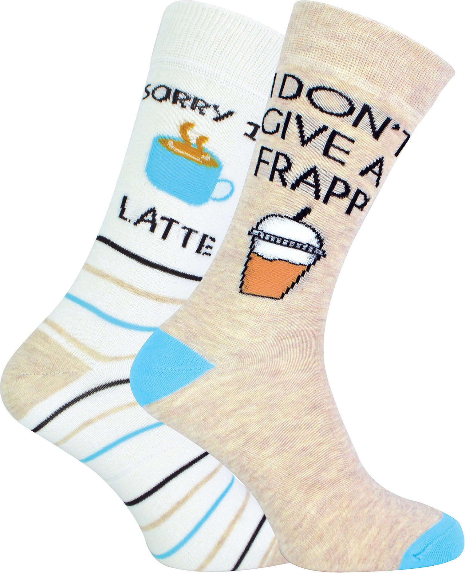 Urban Eccentric - Neuheit Comfy Unisex Kaffee Socken in einem Geschenk-Box | 2 Paar Pack | Herren & Damen Socken - Kaffe...