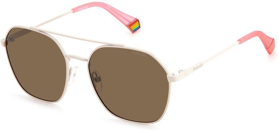 Polaroid Beige Sonnenbrille aus Edelstahl