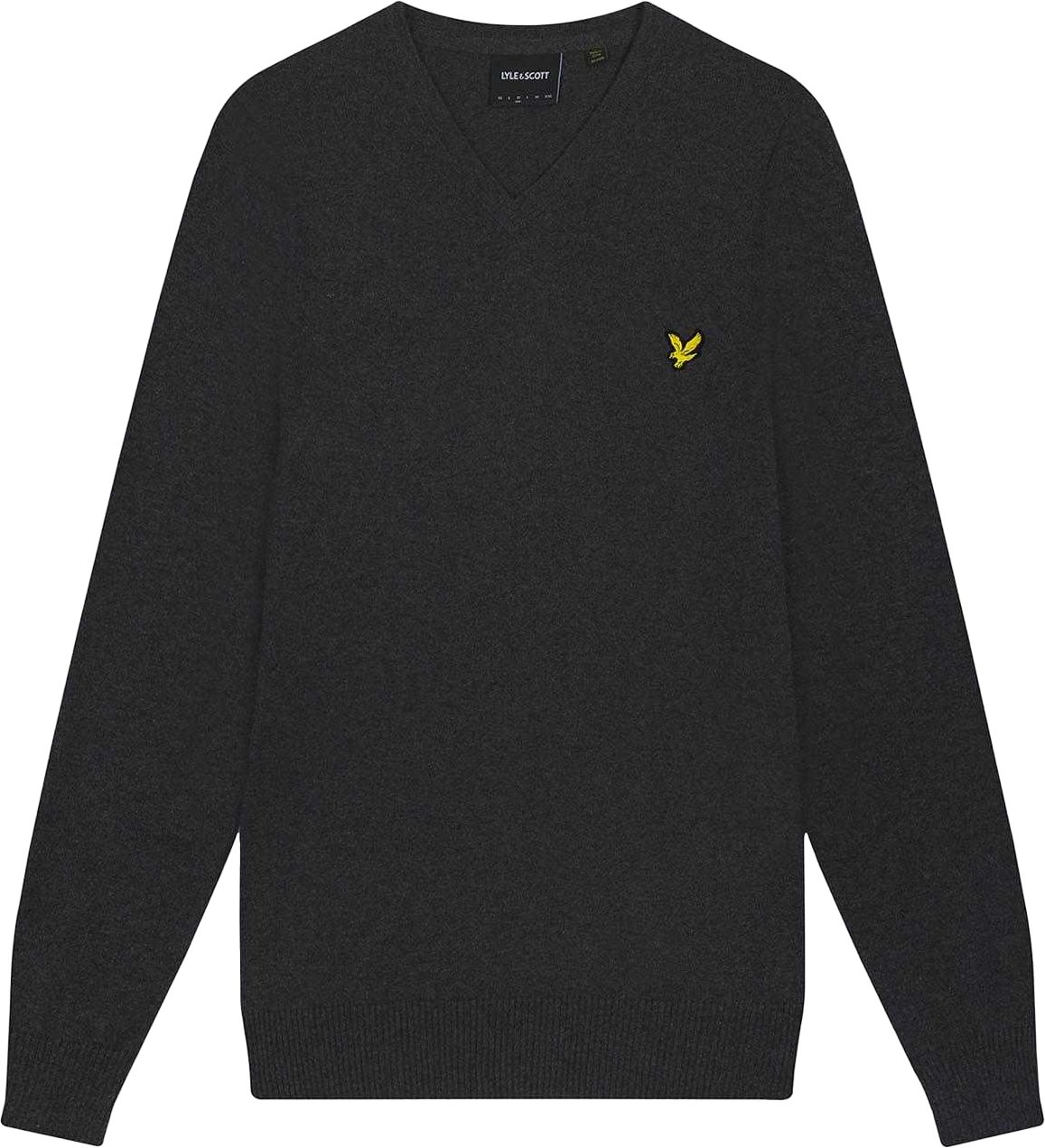 Lyle & Scott - "Merino" Pullover V-Ausschnitt für Herren (Holzkohle)