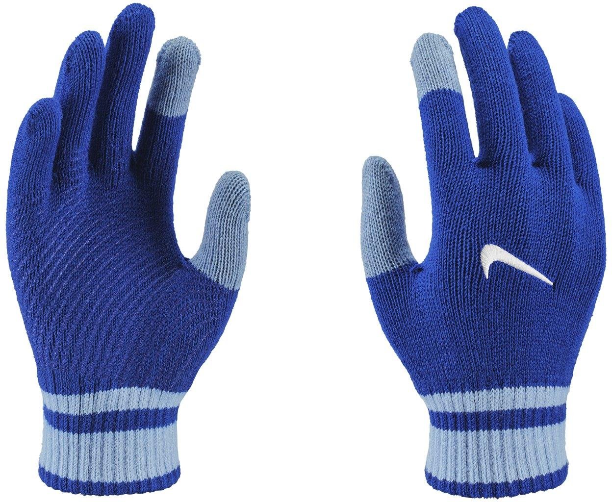 Nike - "Y" Handschuhe für Herren, Jerseyware, Mit Silikon-Noppen (Blau)