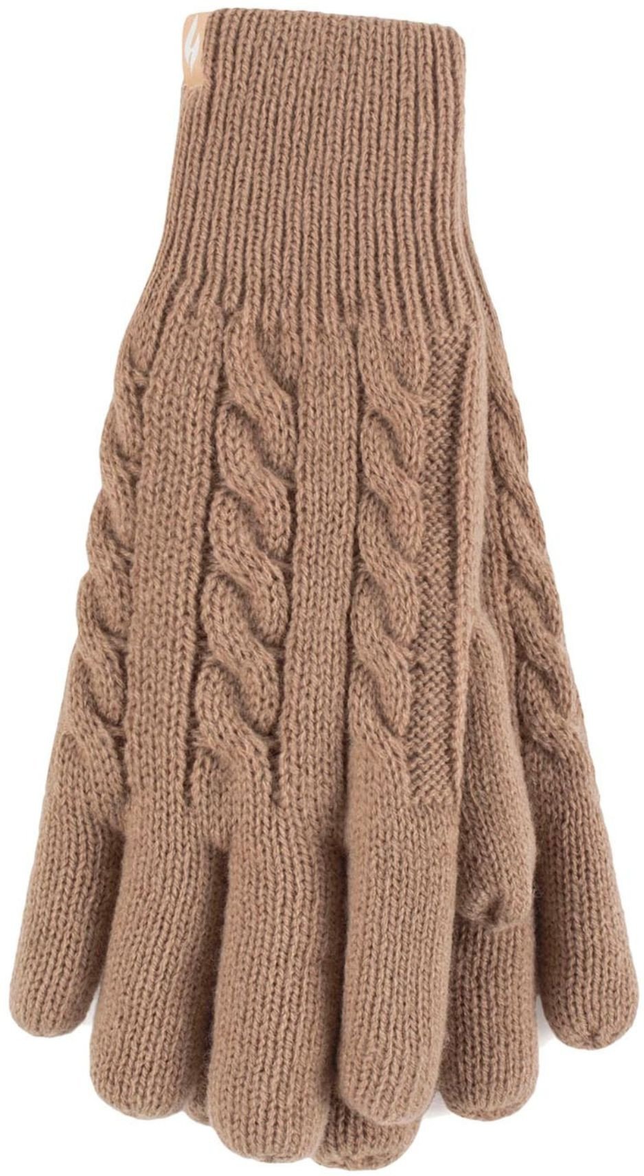 Damen Kabelstrick 2.3 Tog Fleecegefütterte Thermo-Winterhandschuhe